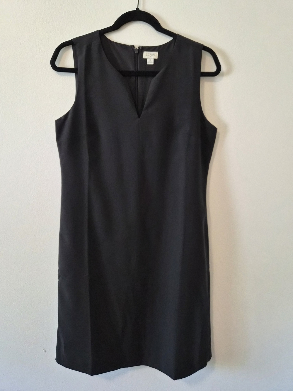J. Crew Factory Black Sleeveless V-Neck Sheath Dress Size 6